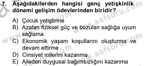 Eğitim Psikolojisi Dersi 2014 - 2015 Yılı (Vize) Ara Sınav Soruları 7. Soru