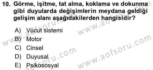 Eğitim Psikolojisi Dersi 2015 - 2016 Yılı (Vize) Ara Sınavı 10. Soru