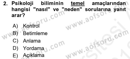 Eğitim Psikolojisi Dersi 2017 - 2018 Yılı (Vize) Ara Sınav Soruları 2. Soru