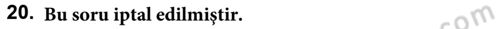 Eğitim Psikolojisi Dersi 2017 - 2018 Yılı (Final) Dönem Sonu Sınav Soruları 20. Soru