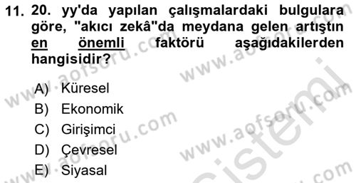 Eğitim Psikolojisi Dersi 2020 - 2021 Yılı Yaz Okulu Sınav Soruları 11. Soru