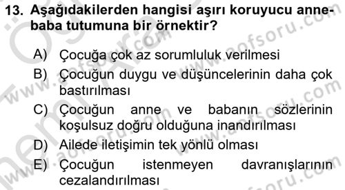 Eğitim Psikolojisi Dersi 2021 - 2022 Yılı (Vize) Ara Sınavı 13. Soru