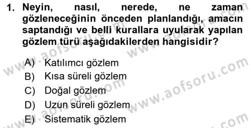 Eğitim Psikolojisi Dersi 2023 - 2024 Yılı (Vize) Ara Sınav Soruları 1. Soru
