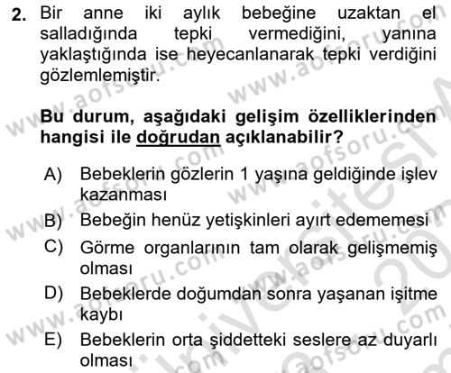 Eğitim Psikolojisi Dersi 2023 - 2024 Yılı (Final) Dönem Sonu Sınav Soruları 2. Soru