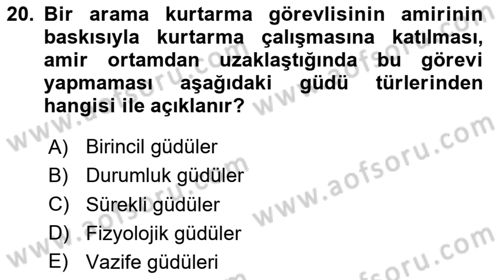 Eğitim Psikolojisi Dersi 2023 - 2024 Yılı Yaz Okulu Sınav Soruları 20. Soru