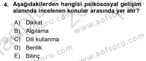 Eğitim Psikolojisi Dersi 2023 - 2024 Yılı Yaz Okulu Sınav Soruları 4. Soru