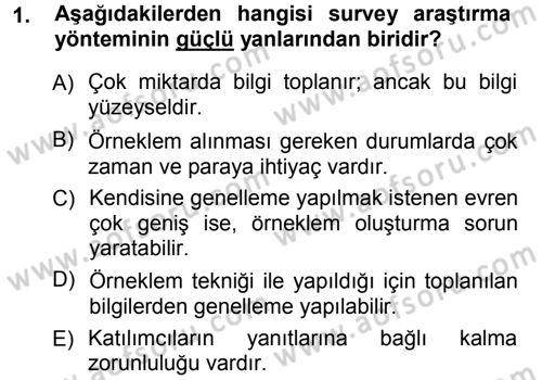 Sosyal Psikoloji 1 Dersi Ara Sınavı Deneme Sınav Soruları 1. Soru