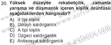 Sosyal Psikoloji 1 Dersi 2012 - 2013 Yılı Tek Ders Sınav Soruları 20. Soru