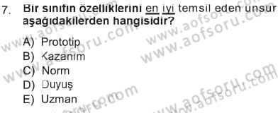 Sosyal Psikoloji 1 Dersi 2012 - 2013 Yılı Tek Ders Sınav Soruları 7. Soru