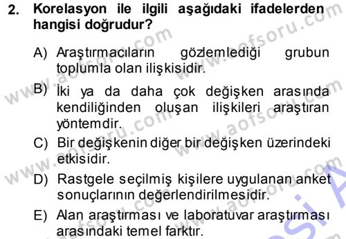 Sosyal Psikoloji 1 Dersi 2013 - 2014 Yılı (Vize) Ara Sınav Soruları 2. Soru