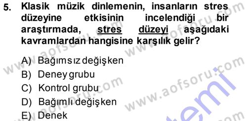 Sosyal Psikoloji 1 Dersi Ara Sınavı Deneme Sınav Soruları 5. Soru
