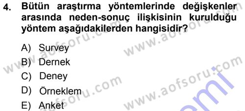 Sosyal Psikoloji 1 Dersi Ara Sınavı Deneme Sınav Soruları 4. Soru