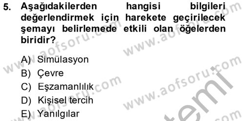 Sosyal Psikoloji 1 Dersi 2014 - 2015 Yılı (Final) Dönem Sonu Sınav Soruları 5. Soru