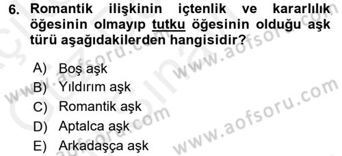 Sosyal Psikoloji 1 Dersi 2016 - 2017 Yılı (Final) Dönem Sonu Sınav Soruları 6. Soru