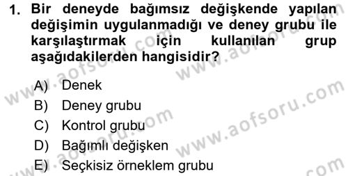 Sosyal Psikoloji 1 Dersi Ara Sınavı Deneme Sınav Soruları 1. Soru