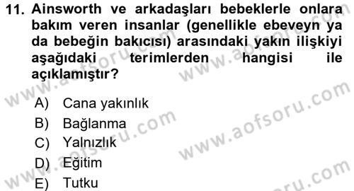 Sosyal Psikoloji 1 Dersi 2017 - 2018 Yılı (Final) Dönem Sonu Sınav Soruları 11. Soru