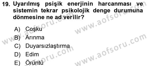 Sosyal Psikoloji 1 Dersi 2017 - 2018 Yılı (Final) Dönem Sonu Sınav Soruları 19. Soru