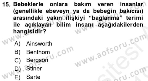 Sosyal Psikoloji 1 Dersi 2018 - 2019 Yılı (Final) Dönem Sonu Sınav Soruları 15. Soru