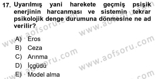 Sosyal Psikoloji 1 Dersi 2019 - 2020 Yılı (Final) Dönem Sonu Sınav Soruları 17. Soru