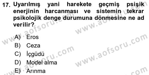 Sosyal Psikoloji 1 Dersi 2022 - 2023 Yılı (Final) Dönem Sonu Sınav Soruları 17. Soru