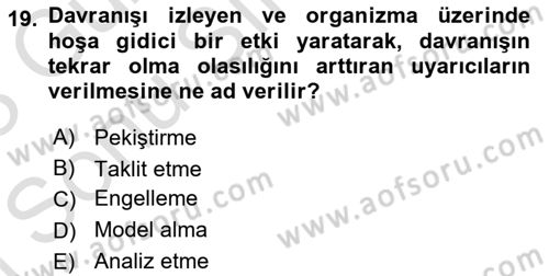 Sosyal Psikoloji 1 Dersi 2022 - 2023 Yılı (Final) Dönem Sonu Sınav Soruları 19. Soru