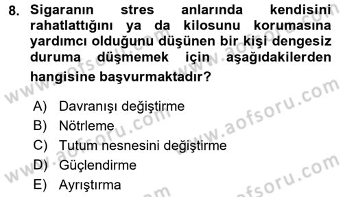 Sosyal Psikoloji 1 Dersi 2023 - 2024 Yılı (Final) Dönem Sonu Sınav Soruları 8. Soru