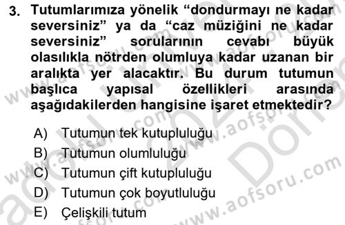Sosyal Psikoloji 1 Dersi 2024 - 2025 Yılı (Final) Dönem Sonu Sınav Soruları 3. Soru