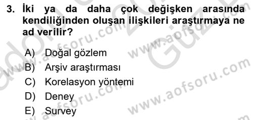 Sosyal Psikoloji 1 Dersi 2025 - 2026 Yılı (Vize) Ara Sınav Soruları 3. Soru