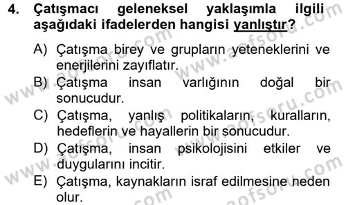 Sosyal Psikoloji 2 Dersi 2012 - 2013 Yılı (Vize) Ara Sınav Soruları 4. Soru