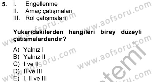 Sosyal Psikoloji 2 Dersi 2012 - 2013 Yılı (Vize) Ara Sınav Soruları 5. Soru