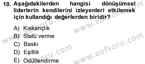 Sosyal Psikoloji 2 Dersi 2013 - 2014 Yılı (Vize) Ara Sınav Soruları 10. Soru