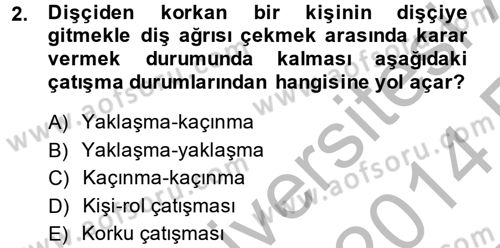 Sosyal Psikoloji 2 Dersi 2013 - 2014 Yılı (Vize) Ara Sınav Soruları 2. Soru