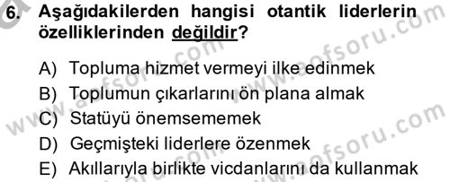 Sosyal Psikoloji 2 Dersi 2013 - 2014 Yılı (Vize) Ara Sınav Soruları 6. Soru