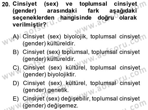 Sosyal Psikoloji 2 Dersi 2013 - 2014 Yılı (Final) Dönem Sonu Sınav Soruları 20. Soru