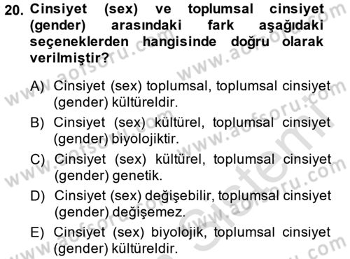 Sosyal Psikoloji 2 Dersi 2013 - 2014 Yılı Tek Ders Sınav Soruları 20. Soru