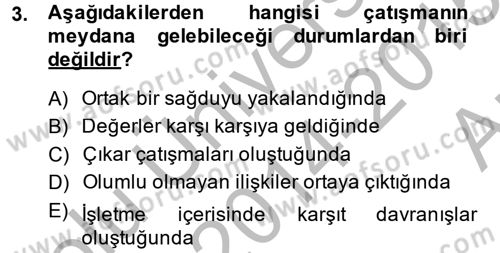Sosyal Psikoloji 2 Dersi 2014 - 2015 Yılı (Vize) Ara Sınav Soruları 3. Soru