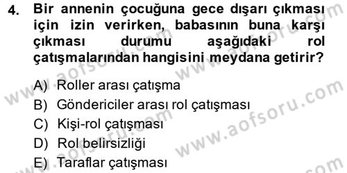 Sosyal Psikoloji 2 Dersi 2014 - 2015 Yılı (Vize) Ara Sınav Soruları 4. Soru