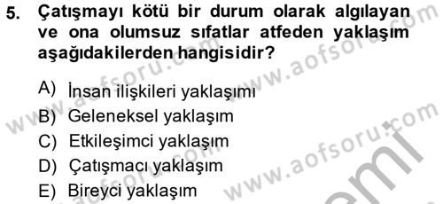 Sosyal Psikoloji 2 Dersi 2014 - 2015 Yılı (Vize) Ara Sınav Soruları 5. Soru