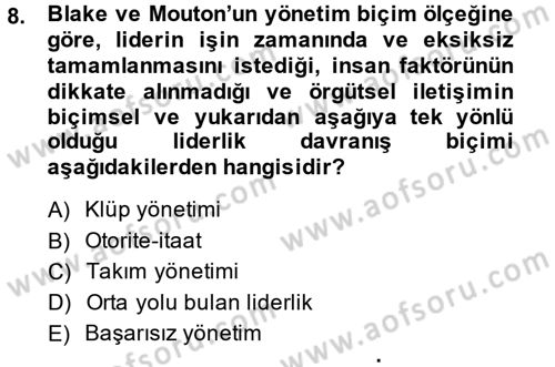 Sosyal Psikoloji 2 Dersi 2014 - 2015 Yılı (Vize) Ara Sınav Soruları 8. Soru