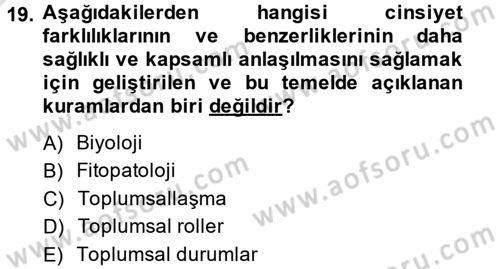 Sosyal Psikoloji 2 Dersi 2014 - 2015 Yılı Tek Ders Sınav Soruları 19. Soru