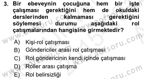 Sosyal Psikoloji 2 Dersi 2015 - 2016 Yılı (Vize) Ara Sınav Soruları 3. Soru