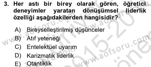 Sosyal Psikoloji 2 Dersi 2015 - 2016 Yılı (Final) Dönem Sonu Sınav Soruları 3. Soru