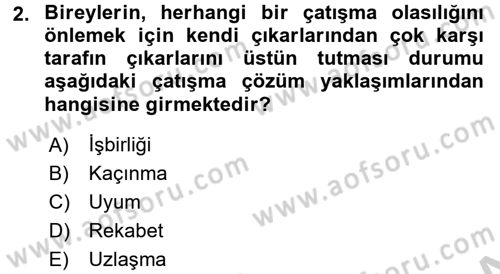 Sosyal Psikoloji 2 Dersi 2016 - 2017 Yılı 3 Ders Sınav Soruları 2. Soru