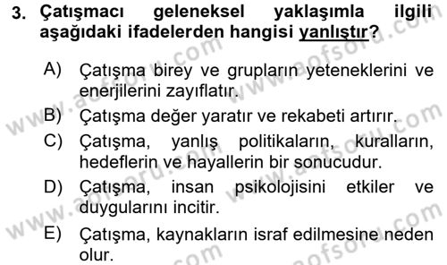 Sosyal Psikoloji 2 Dersi 2016 - 2017 Yılı (Vize) Ara Sınav Soruları 3. Soru