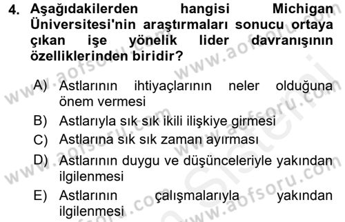 Sosyal Psikoloji 2 Dersi 2017 - 2018 Yılı 3 Ders Sınav Soruları 4. Soru