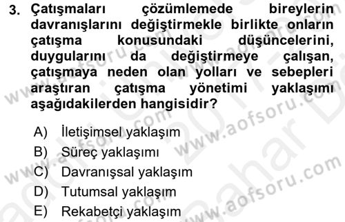 Sosyal Psikoloji 2 Dersi 2017 - 2018 Yılı (Vize) Ara Sınav Soruları 3. Soru