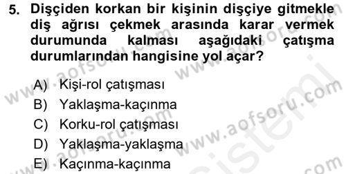 Sosyal Psikoloji 2 Dersi 2017 - 2018 Yılı (Vize) Ara Sınav Soruları 5. Soru
