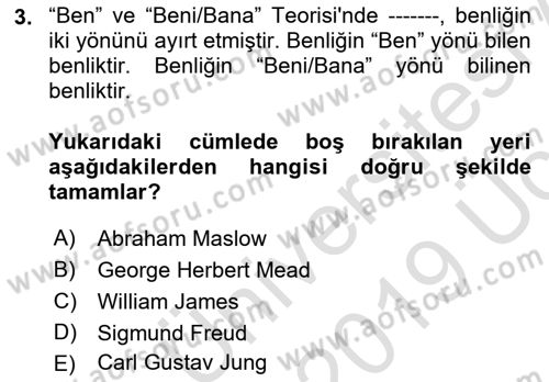 Sosyal Psikoloji 2 Dersi 2018 - 2019 Yılı 3 Ders Sınav Soruları 3. Soru