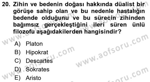 Sosyal Psikoloji 2 Dersi 2018 - 2019 Yılı Yaz Okulu Sınav Soruları 20. Soru