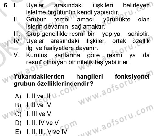 Sosyal Psikoloji 2 Dersi 2020 - 2021 Yılı Yaz Okulu Sınav Soruları 6. Soru